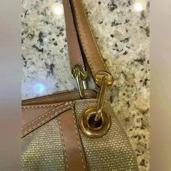 Michael Kors Canvas Leather Tote Shoulder Bag - Picture 5 of 11